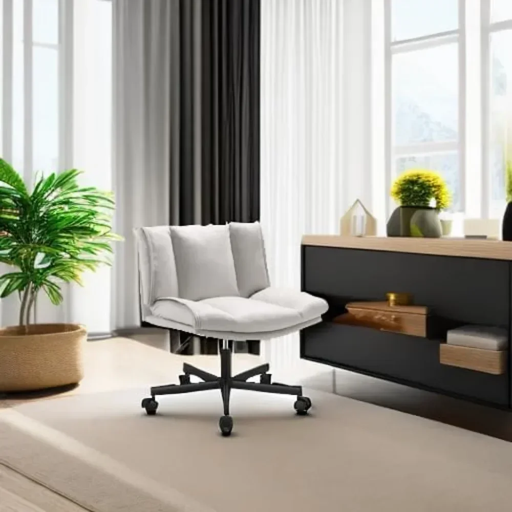 "ergonomic swivel chair with cushioned seat, adjustable height, and tech fabric upholstery"