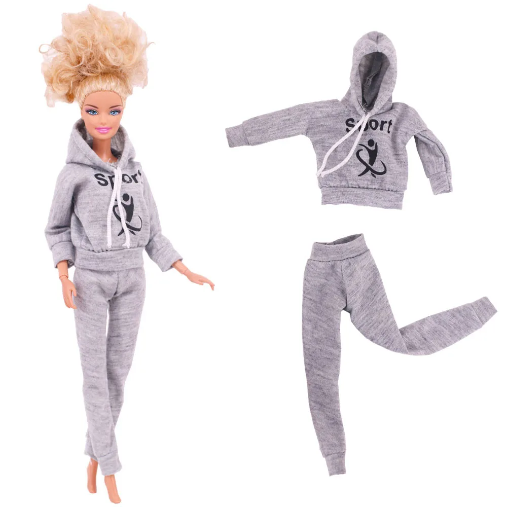 Pop Doll Clothes Sportswear Outfit Dress Fashion Coat Hoodie Top Pants Hats Clothing For Barbis&BJD Doll Accessories Girl`s Toy 2