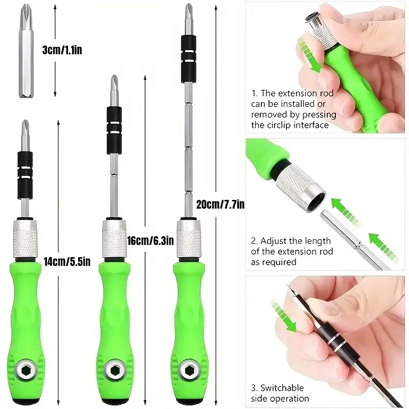 Screwdriver Set 32 In 1 Magnetic Precision Screwdriver Bits Repair Torx Ratchet Screw Driver For Phone Laptop Non-slip Hand Tool