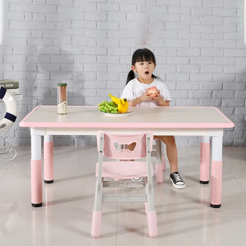 Liftable Children Tables Kindergarten Tables and Chairs Child Reading Small Table Home Room Desks Multi-function Writing Desks Z