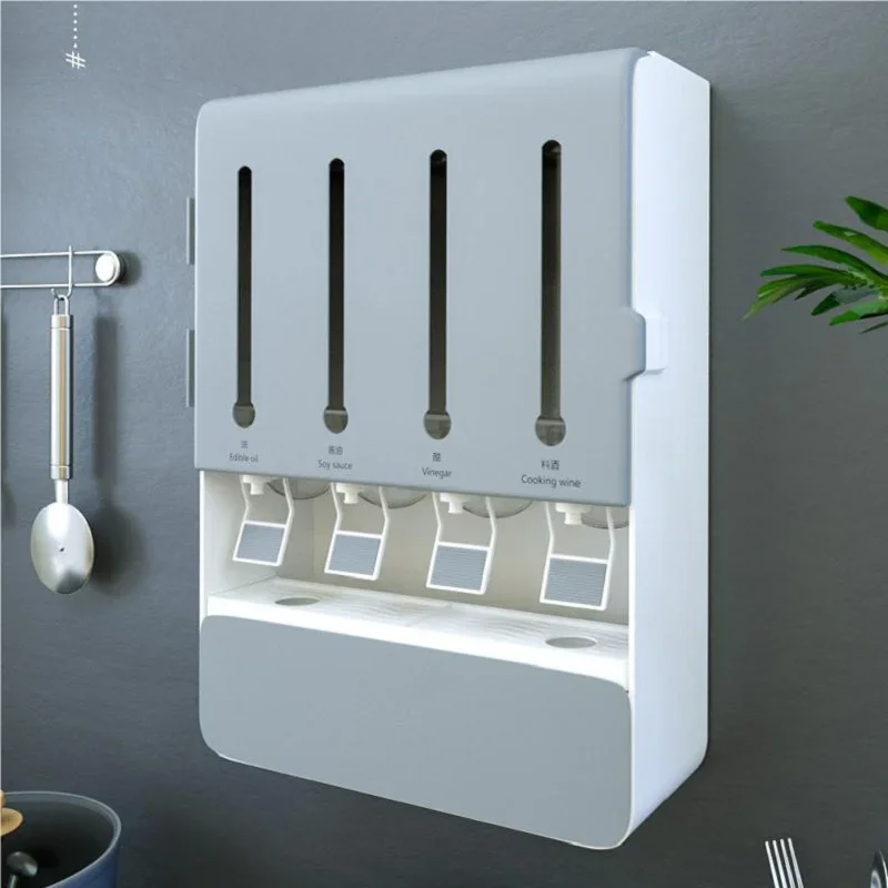 Wall-mounted-Kitchen-Shelf-Spice-Rack-Multi-functional-Condiment ...