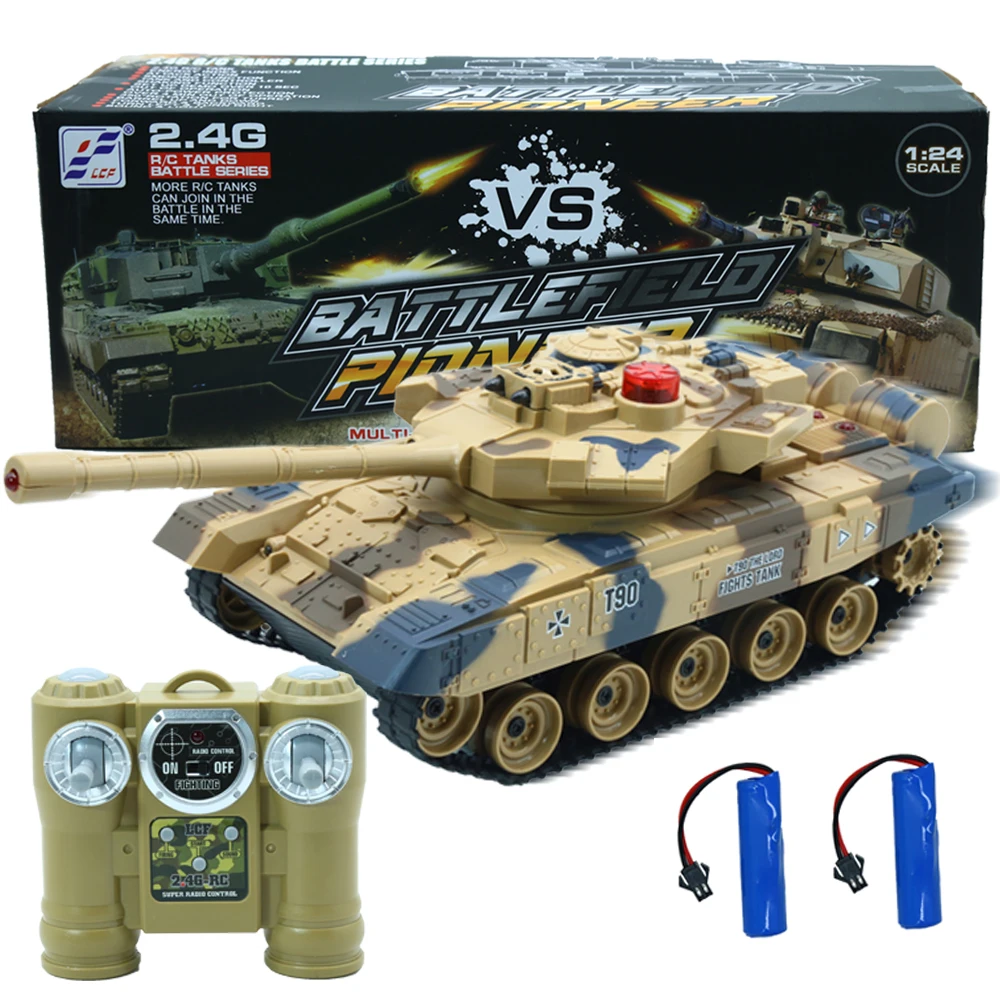 

1/24 Scale RC Tanks Remote Control T90 Russia War Tank 2.4G Radio Control Indoor Outdoor Boys Toys For Child Festival Gife
