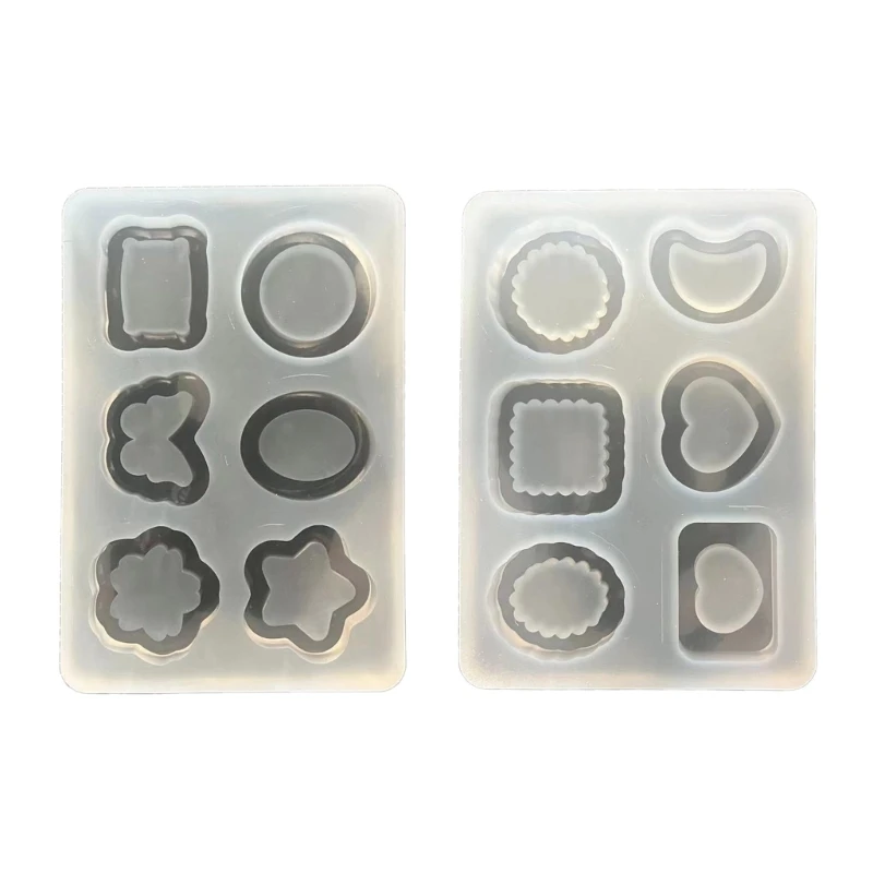 

KIKI Resin Shaker Molds Heart Round Epoxy Casting Shaker Mould Butterfly Photo Frame Silicone Mold DIY Crafts