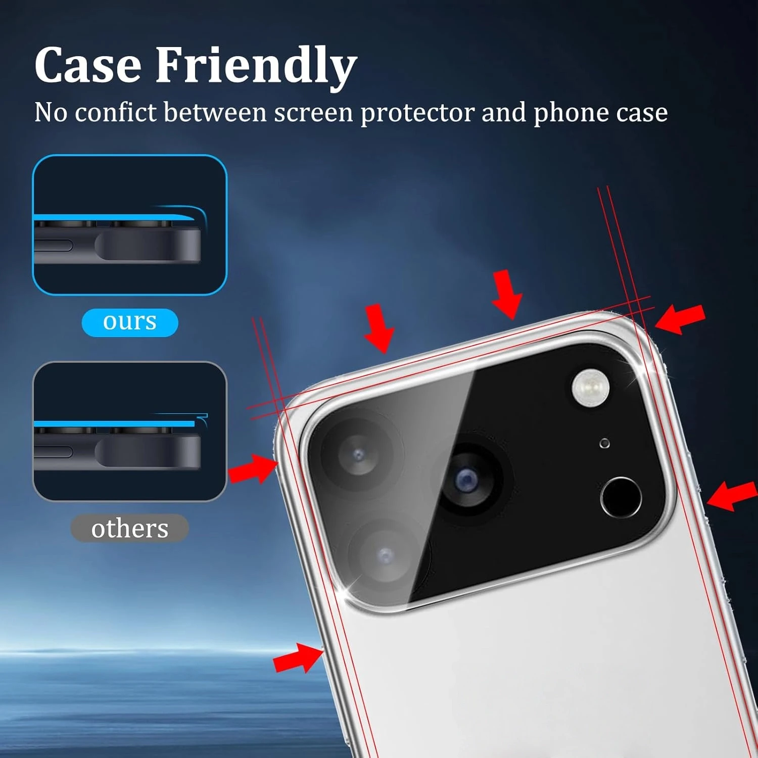 Premium Rear Camera Lens Protector Set - Tempered Glass, HD Clear, Full Coverage (2 Pack)