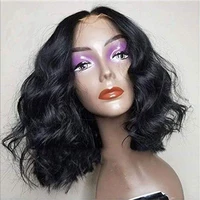 Meilleures perruques courtes bob à double trame, cheveux vierges vietnamiens bruts, sans colle, ondulées, en cheveux humains, avec dentelle frontale pré-coupée 13x4 HD 4