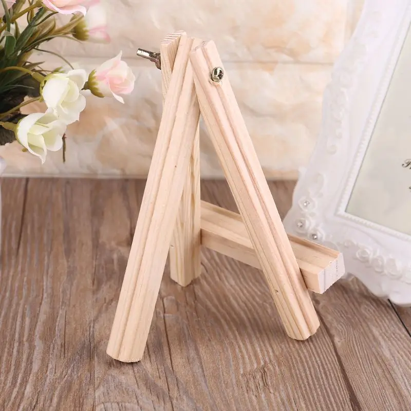 Small Wooden Easel A-shaped Photo Frame Stand Tabletop Canvas Holder Stand Artworks Photos Paintings Crafts Available