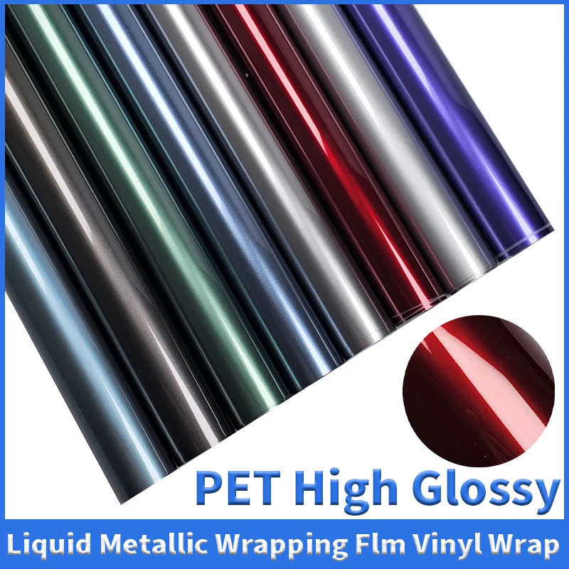 Highest quality super gloss metallic liquid silver vinyl wrap glossy  metallic liquid silvery wrap film for car for Motorcycle - AliExpress