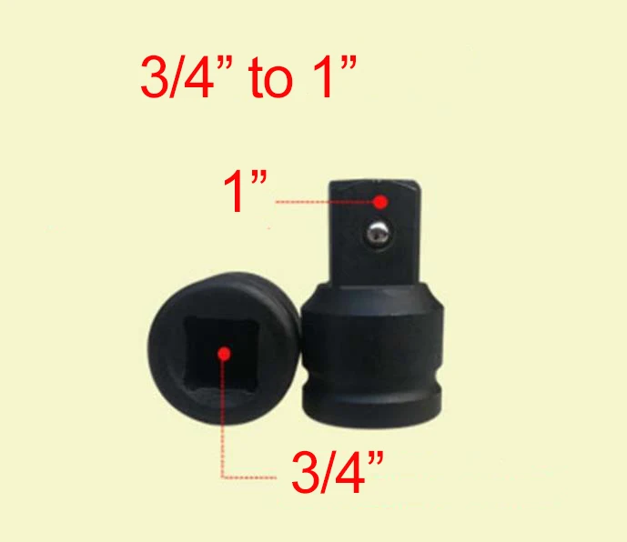 Adaptador De Impacto 3/4" A 1" - Para Taladros De Impacto, Marca Drill Hog, Con Garantía De Por Vida