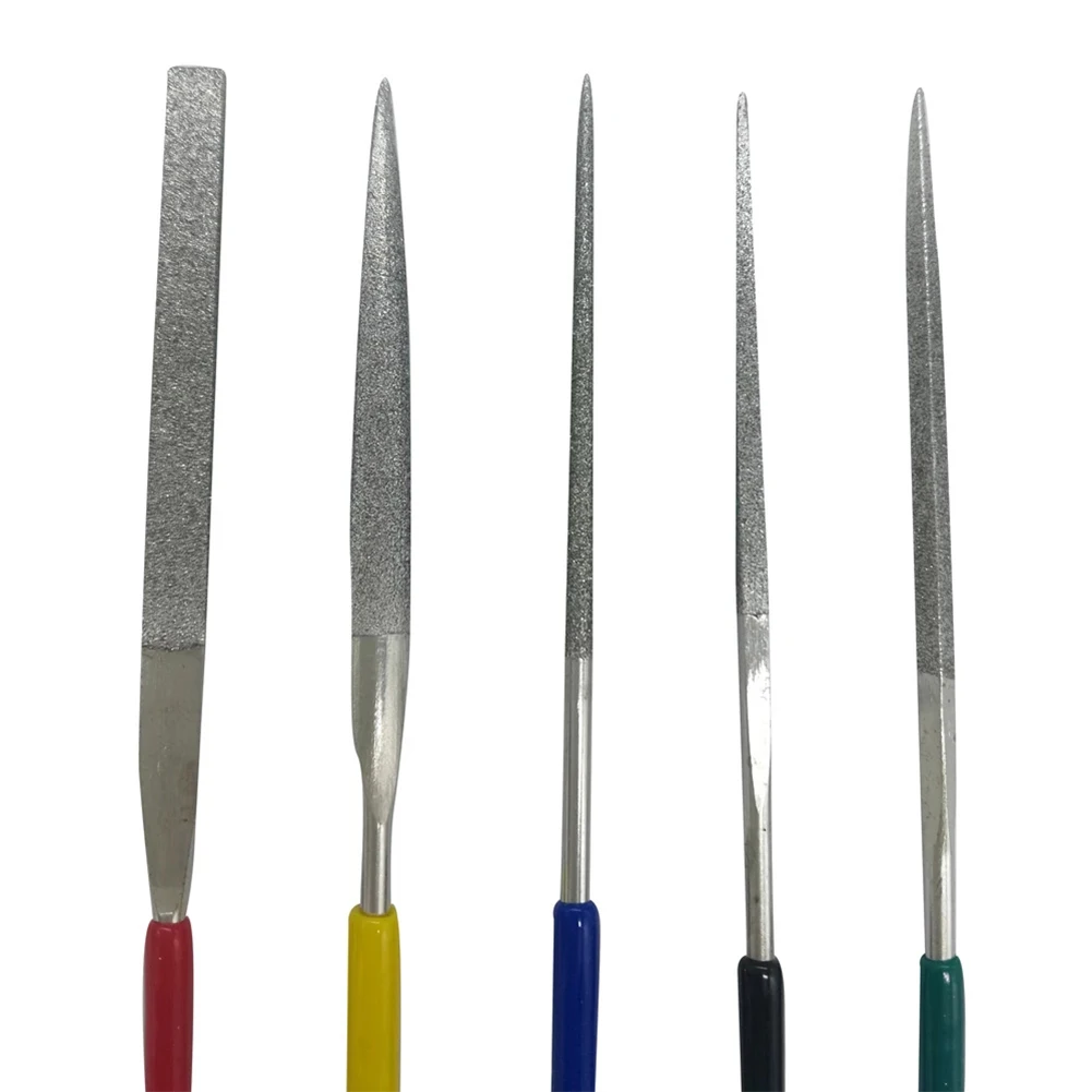 Set di aghi per lime piccole da 5 pezzi 2 K di lime per aghi da 100mm mini lime tascabili utensili manuali per la lavorazione del legno fai da te  1420