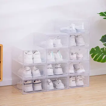 6pcs/set Transparent Plastic Shoes Case 1