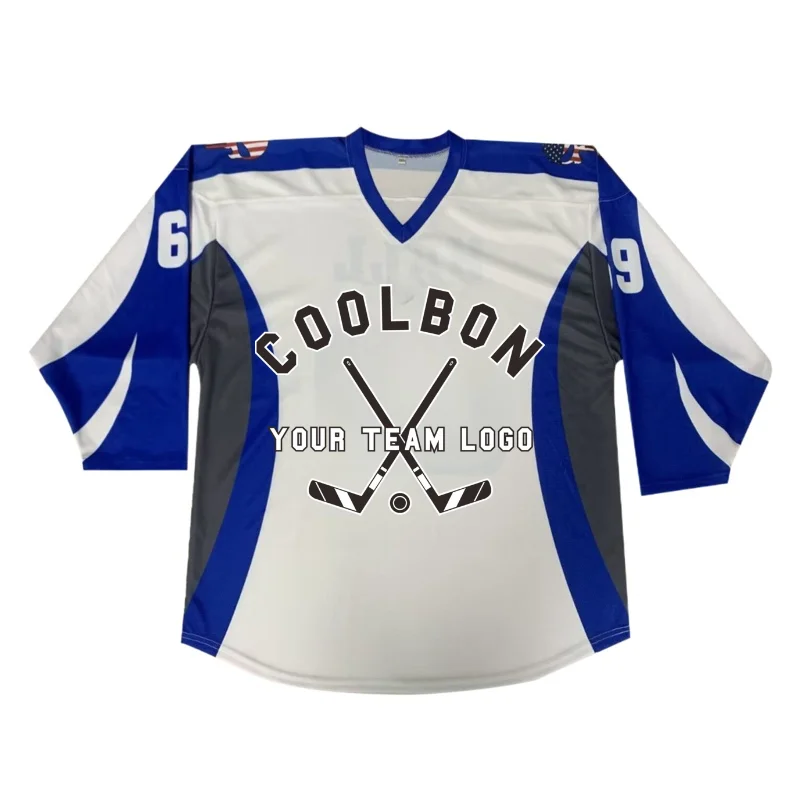 All Season 3/4 Sleeves Sublimation 100% Polyester Ice Hockey