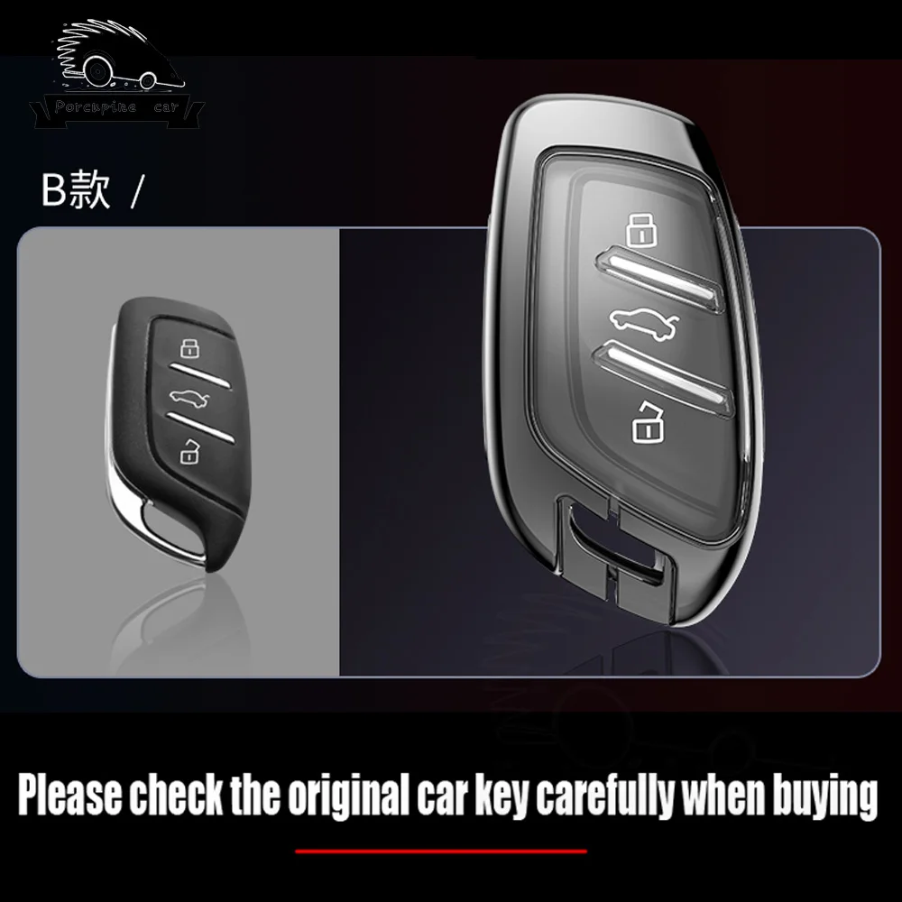 Zinc Alloy car key chain cover case for MG ZS EV HS EHS ZX GT MG4 MG5 MG6 Roewe RX3 RX5 RX8 ERX5 I6 I5 protection