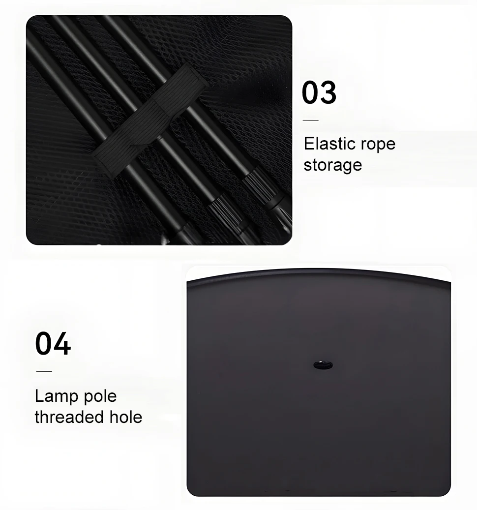 Description Picture 6 of itemWESTTUNE Camping Round Table with Light Stand Ultralight Portable Folding Table with Adjustable Legs for Picnic Indoor/Outdoor