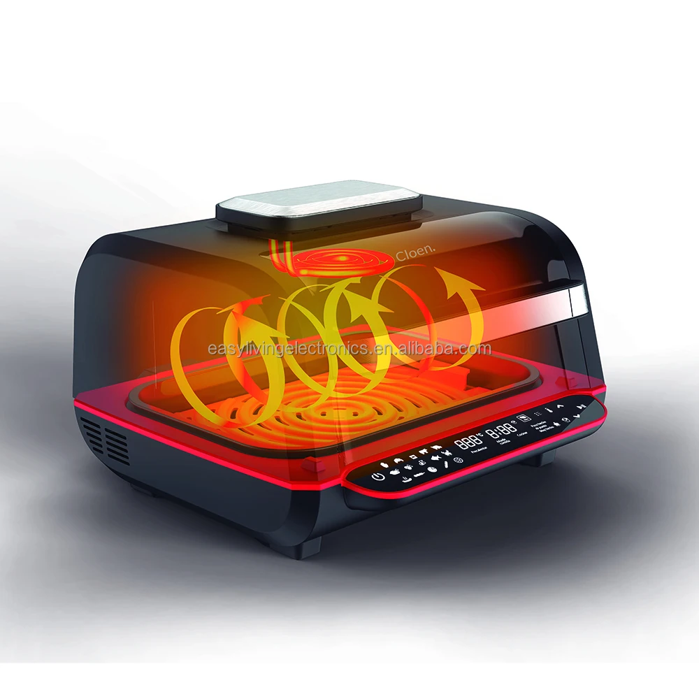 7L double bowls PowerXL Grill air fryer mechanical control timer oil free air fryer electric deep fryers