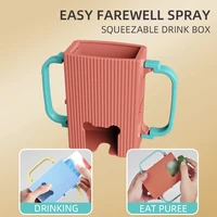 Adjustable Toddler Juice Box Holder - Baby Food and Juice Box Anti-Extrusion Bracket， Milk Carton Cup Holder with Portable 1