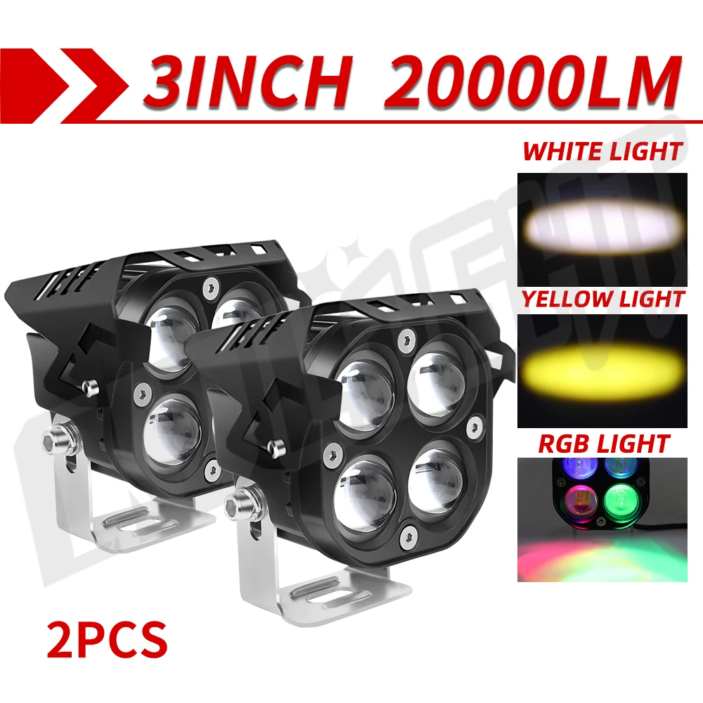 ตัวเลือกสินค้า ไฟสปอตไลท์ LED ทรงพลัง สำหรับมอเตอร์ไซค์ ดีไซน์สวย ส่องสว่างไกล