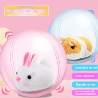 2024 New Children's Electric Rolling Rabbit Hamster Rotating Fun and Cute Slippery Cat Plush Toy Pet Interactive Toy Pet Gift 1