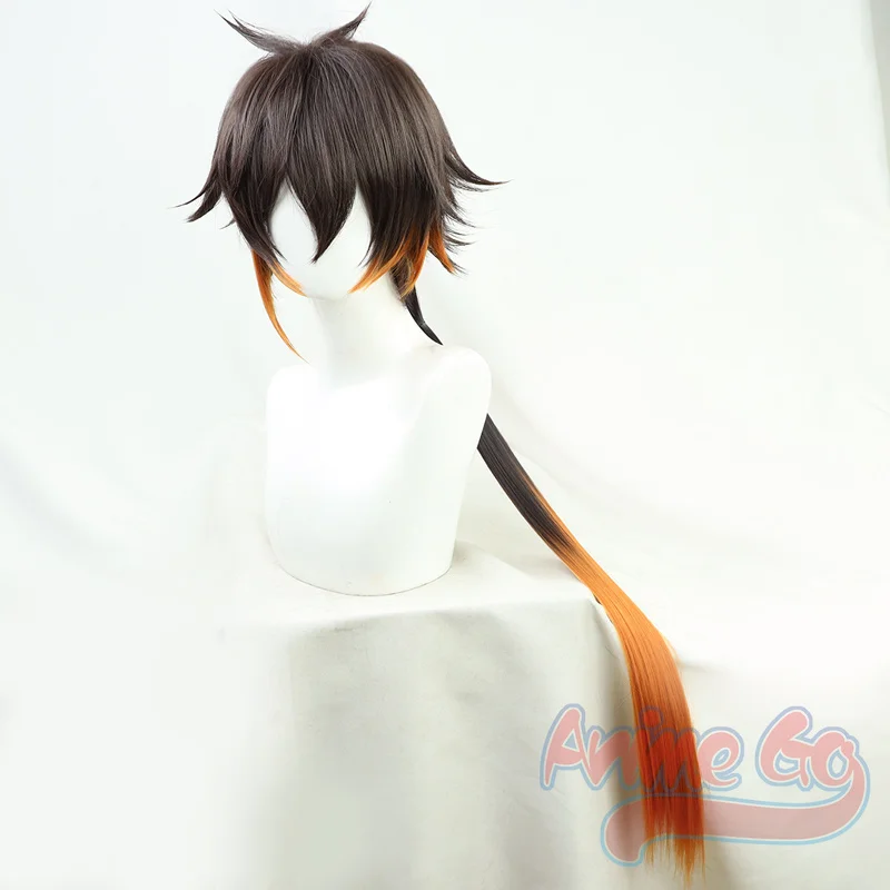 

Genshin Impact Zhongli Ponytail Gradient Brown Wig C00408