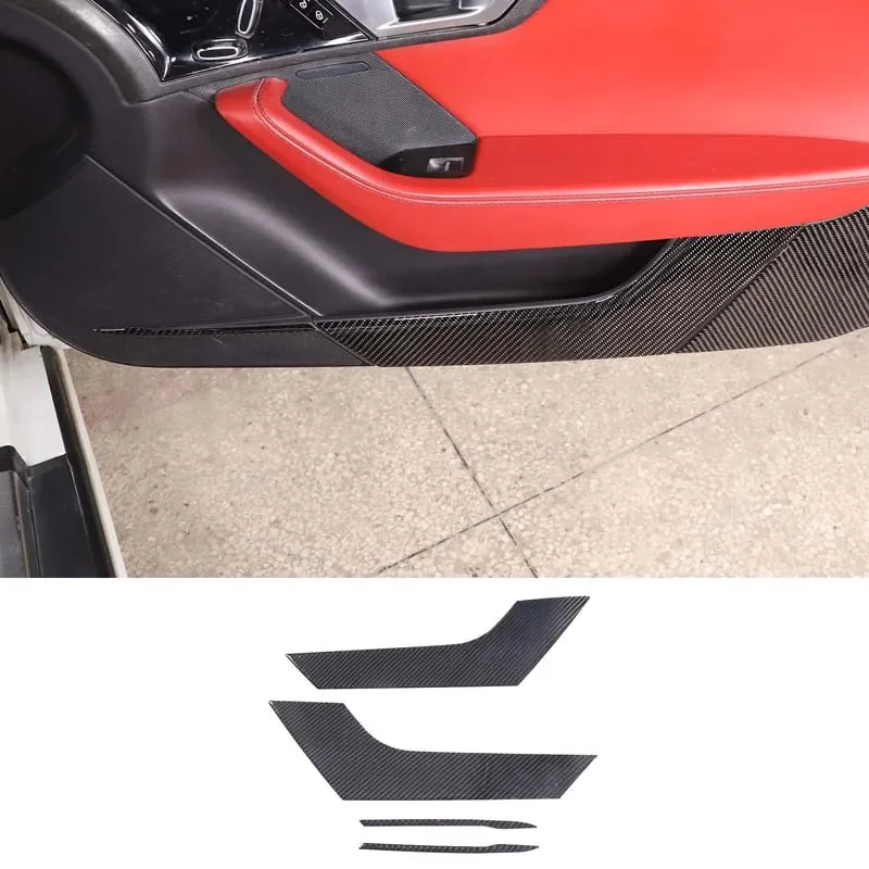 

Soft Carbon Fiber Car Door Panel Anti-Kick Sticker Trim Kit Car Interior Protection Accessories For Jaguar F-TYPE 2013-2022