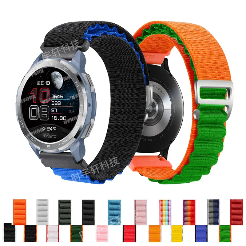 Ремешок нейлоновый для смарт-часов Honor Watch GS Pro, спортивный браслет для Honor Magic 2 46 мм/GS 3/Huawei GT 3 GT 2, 22 мм