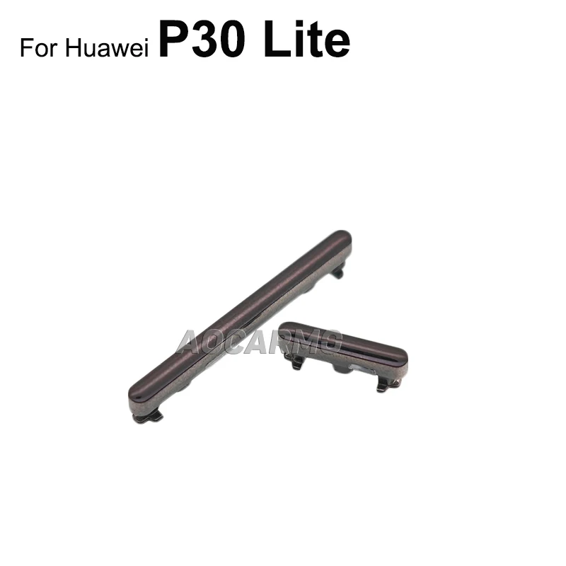화웨이 P30 라이트/노바 4e용 Aocarmo 사이드 키 전원 볼륨 버튼 교체 부품