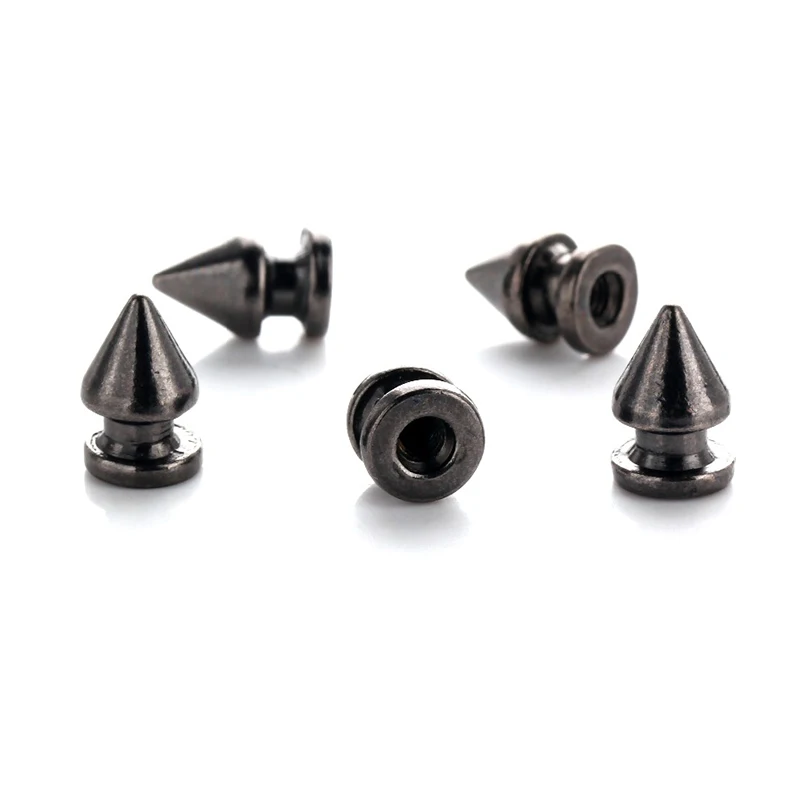 

20PCS Black 12MM Metal Screw Back Spots Silver Tree Spikes Studs, used for Leather Craft,Jeans,Hats,Shoes,Punk