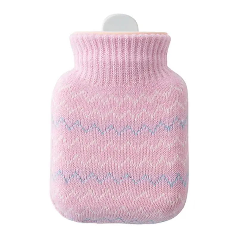 

Warm Water Bag Warm Water Bottle With Soft Knitted Cover Hand & Feet Warmer For Kids 300ml Silicone Bottle For Menstrual Cramps