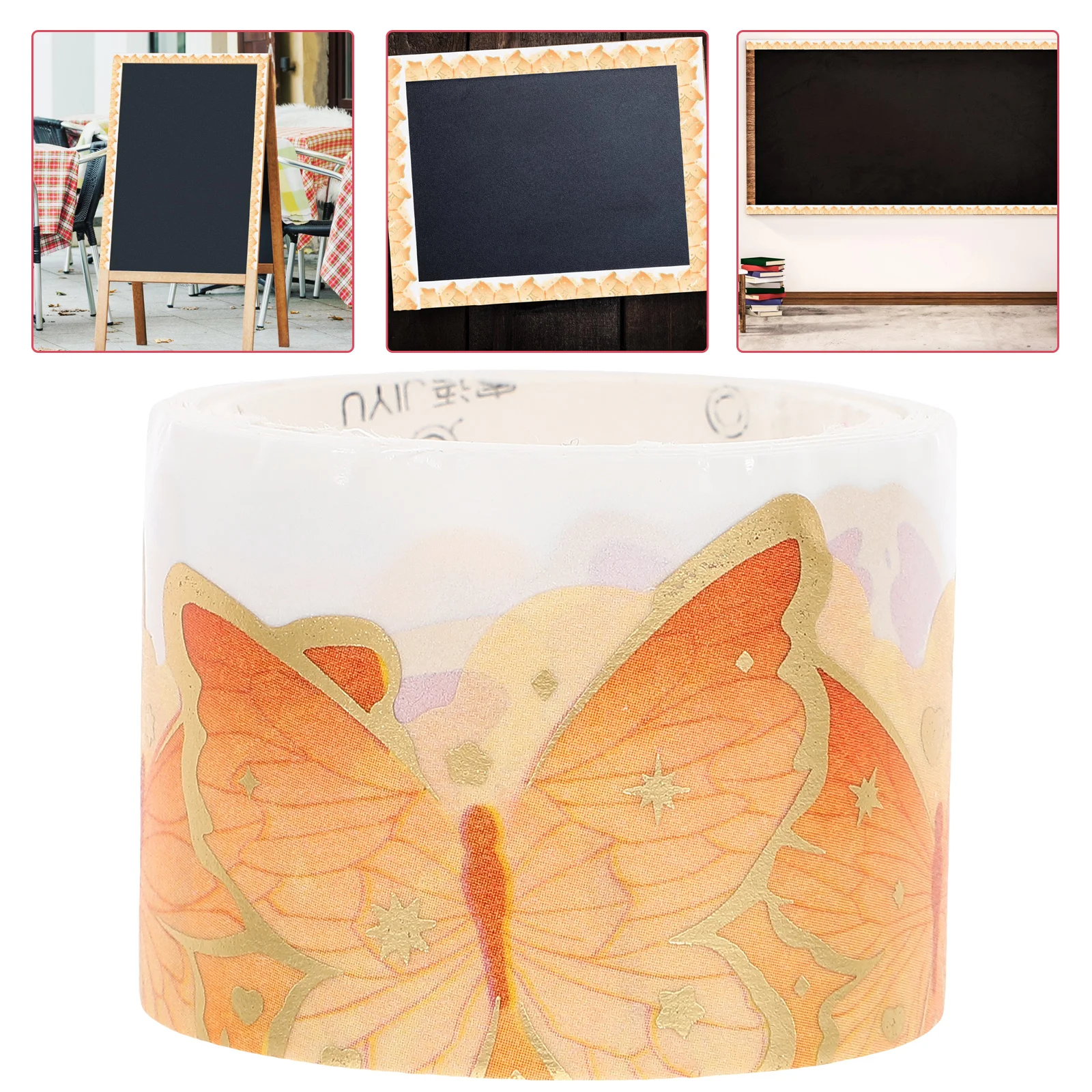 

Handbag Decorative Border Stickers Board Butterfly Blackboard Bulletin Paper Self Adhesive Classroom Borders Trim Brick Decals