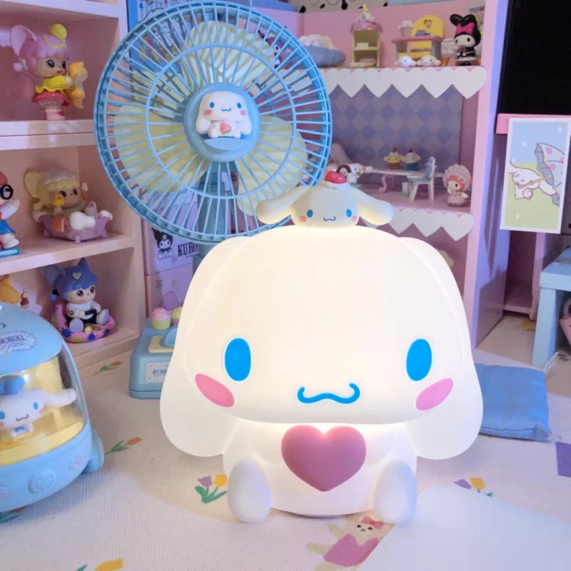 

New Sanrio Cinnamoroll Night Light Bedroom Bed Sleeping Pat Eye Protection Soft Light Table Lamp Kids Birthday Holiday Gift