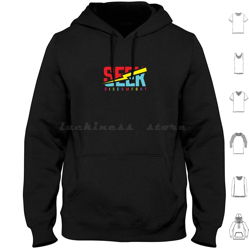

Хлопковая толстовка с капюшоном и длинным рукавом Seek Discomfor Tlogo Seek Discomfor Sticer Seek Discomfor