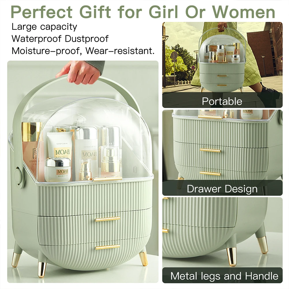 Dustproof Makeup Organizer with Drawers: 3 - 5 Days Free Delivery Only UK