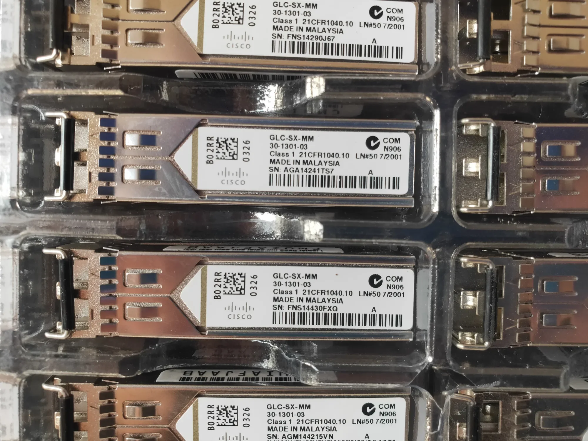 CI-SCO 850NM SFP 1.25G Transceiver GLC-SX-MM 30-1301-03 1.25 Gb Multimode 1000Base-SX 550M 1.25G Fiber Optical Module ftlx8574d3bcv 10g 1g dual rate 10gbase sr sw and 1000base sx 400m multimode datacom sfp optical transceiver