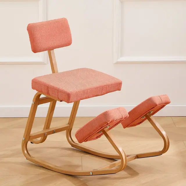 Original Ergonomic Kneeling Chair Stool Home Office Furniture Ergonomic Rocking Wooden Kneeling Computer Posture Chair 6