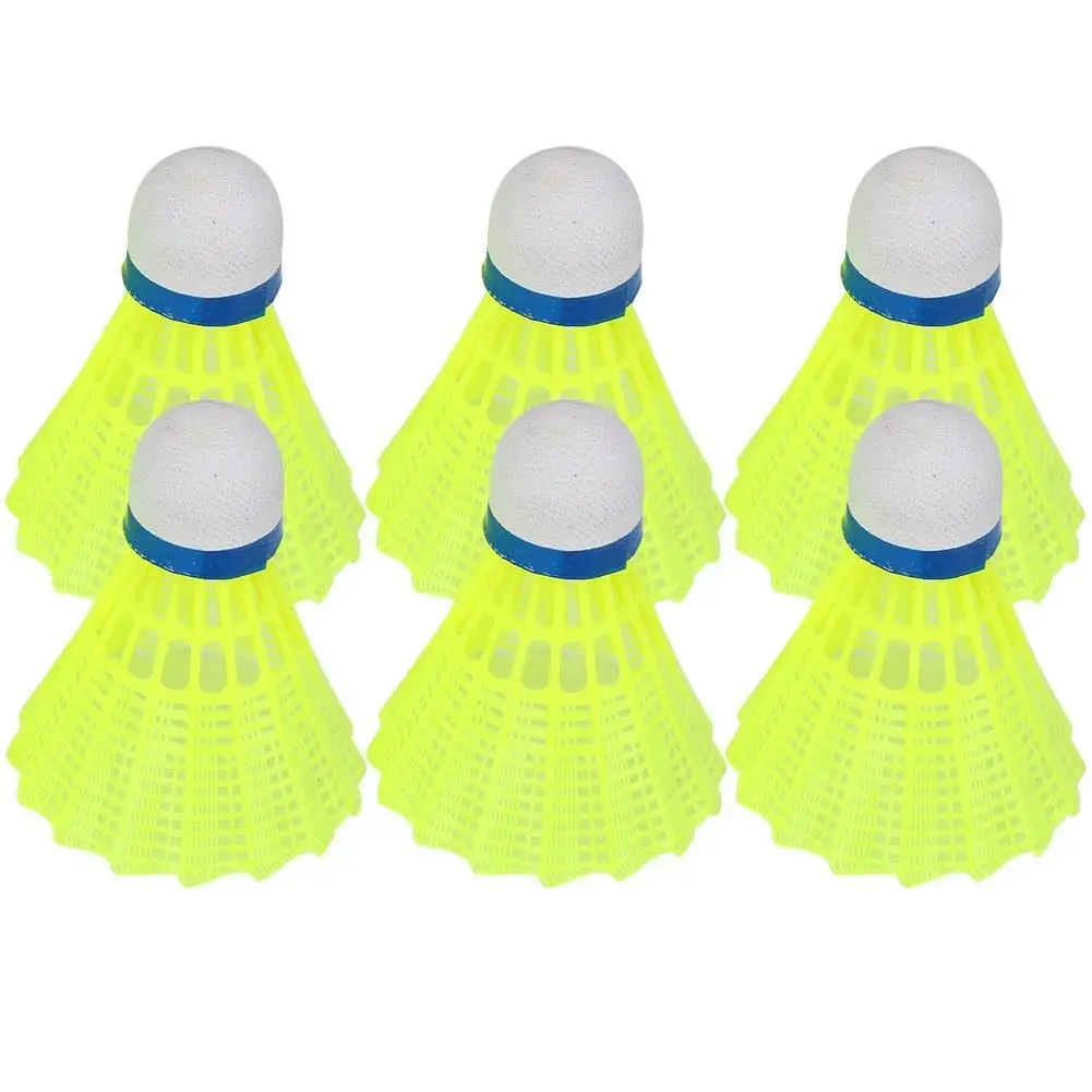 Professional Nylon Badminton Ball Set 6Pcs Outdoor Sports Training Competition Accessory