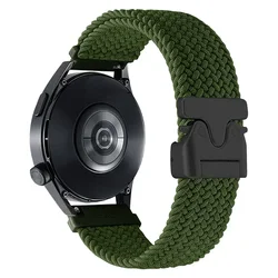 Nylon Sports Magnetic Watch Strap Bracelet, 20mm/22mm for 1pcs 22mm (Army green)