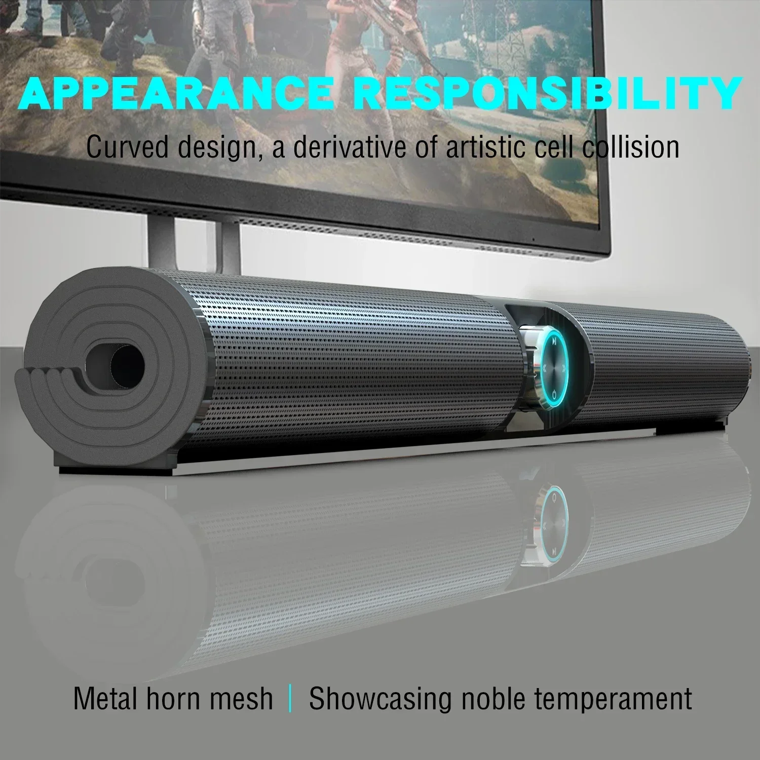 

TV Soundbar Wireless Bluetooth Speaker Home Theater Sound Systems Stereo Bass Outdoor Waterproof Portable Multimedia FM Radio TF