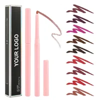 Custom 15colors Non-fading Lipliner Long Lasting Waterproof Easy To Use Nude Brown High Pigmented Lip Liner Lip Makeup Tool Bulk 1
