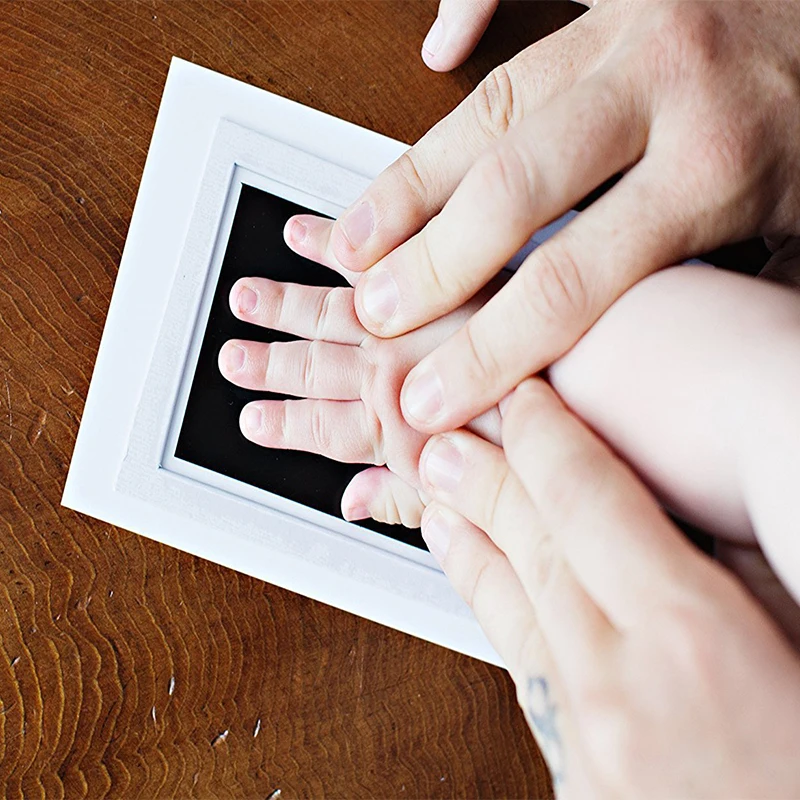 Newborn Baby Hand And Footprint Kit Ink Pads Photo Frame