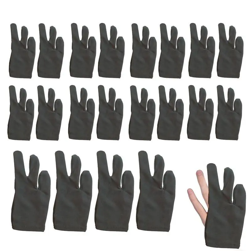 

Pool Gloves Billiards 20PCS Breathable Billiard Gloves With 3 Finger Design Snooker Gloves For Men And Women Billiard
