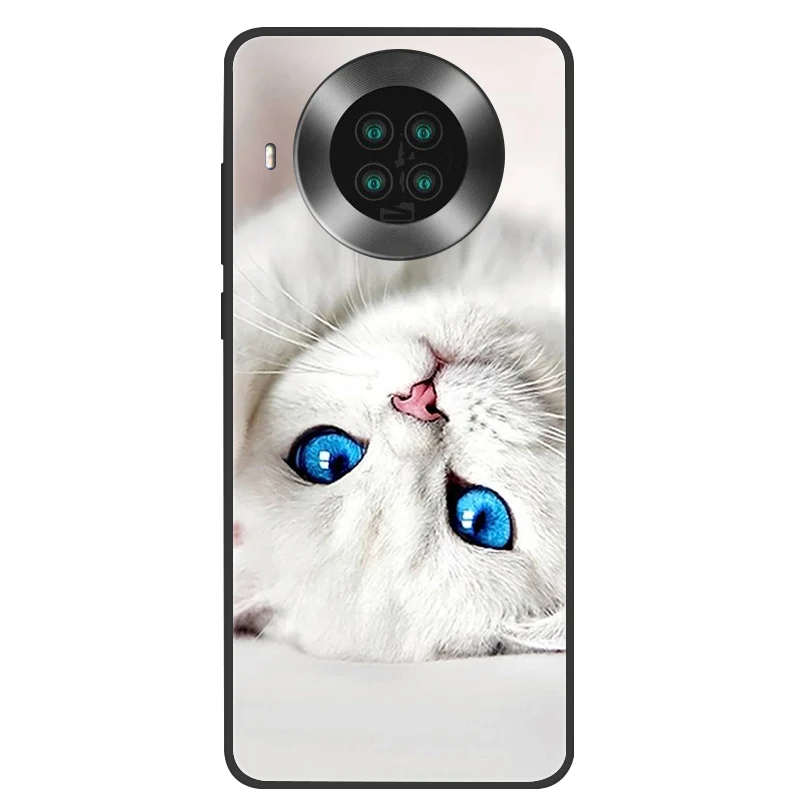 Silicone Cat Painted Soft Black Cover - Protective TPU Case