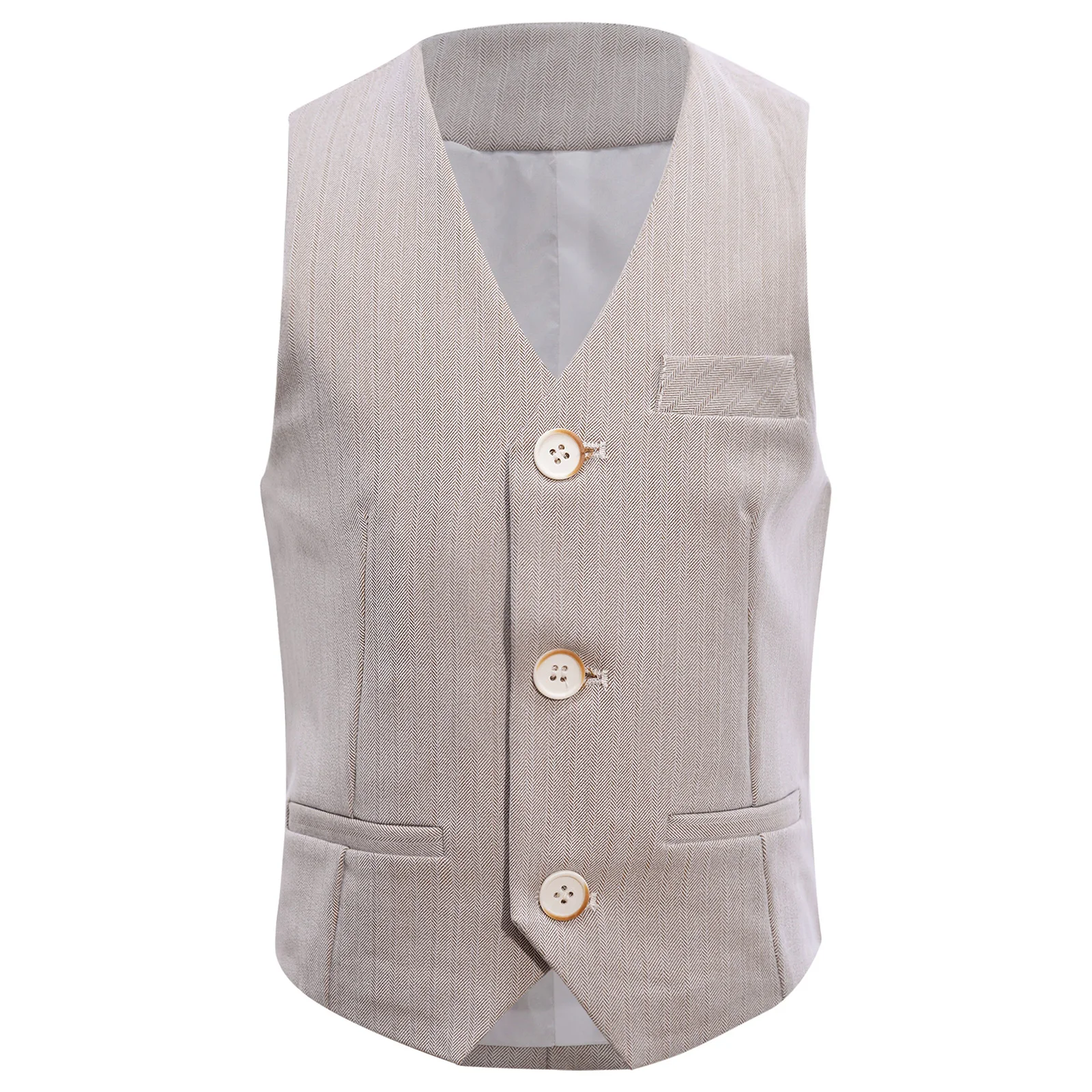 Kids Boys Gentleman Vest Single Breasted Sleeveless Suits Vests Children British Style Waistcoat Wedding Formal Party Costumes