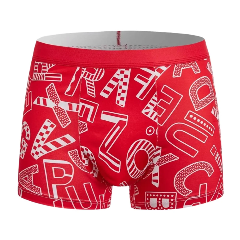 2023 Sexy Men Swimming Trunks Shorts U Convex Pouch Boxer Briefs Shorts Print Underwear Male  Sports Underpants Trunks Lingerie