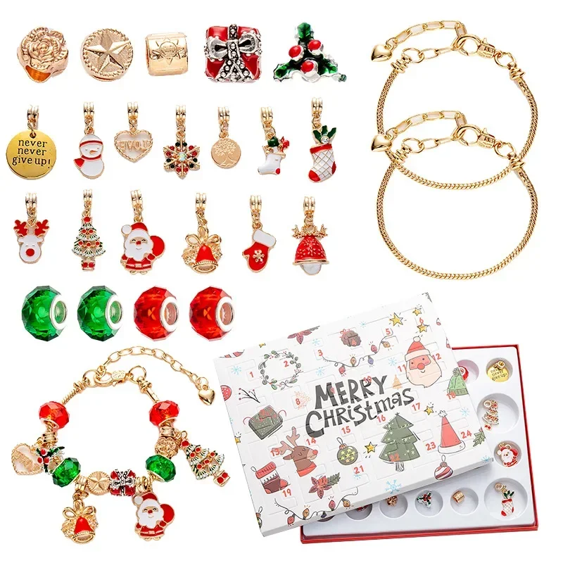 

24 Days DIY Christmas Bracelet Gifts Advent Calendar Girls Christmas Gift Christmas Countdown Calendar Advent Calendar 2022 Kids