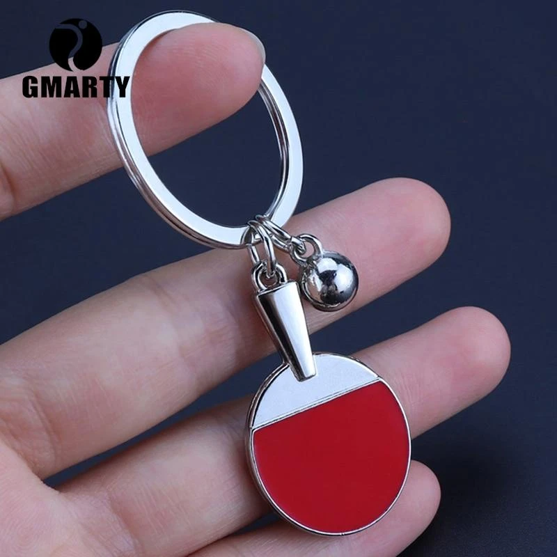 Fashion Sport Ping Pong Table Tennis Ball Keychain Creative Ping Pong