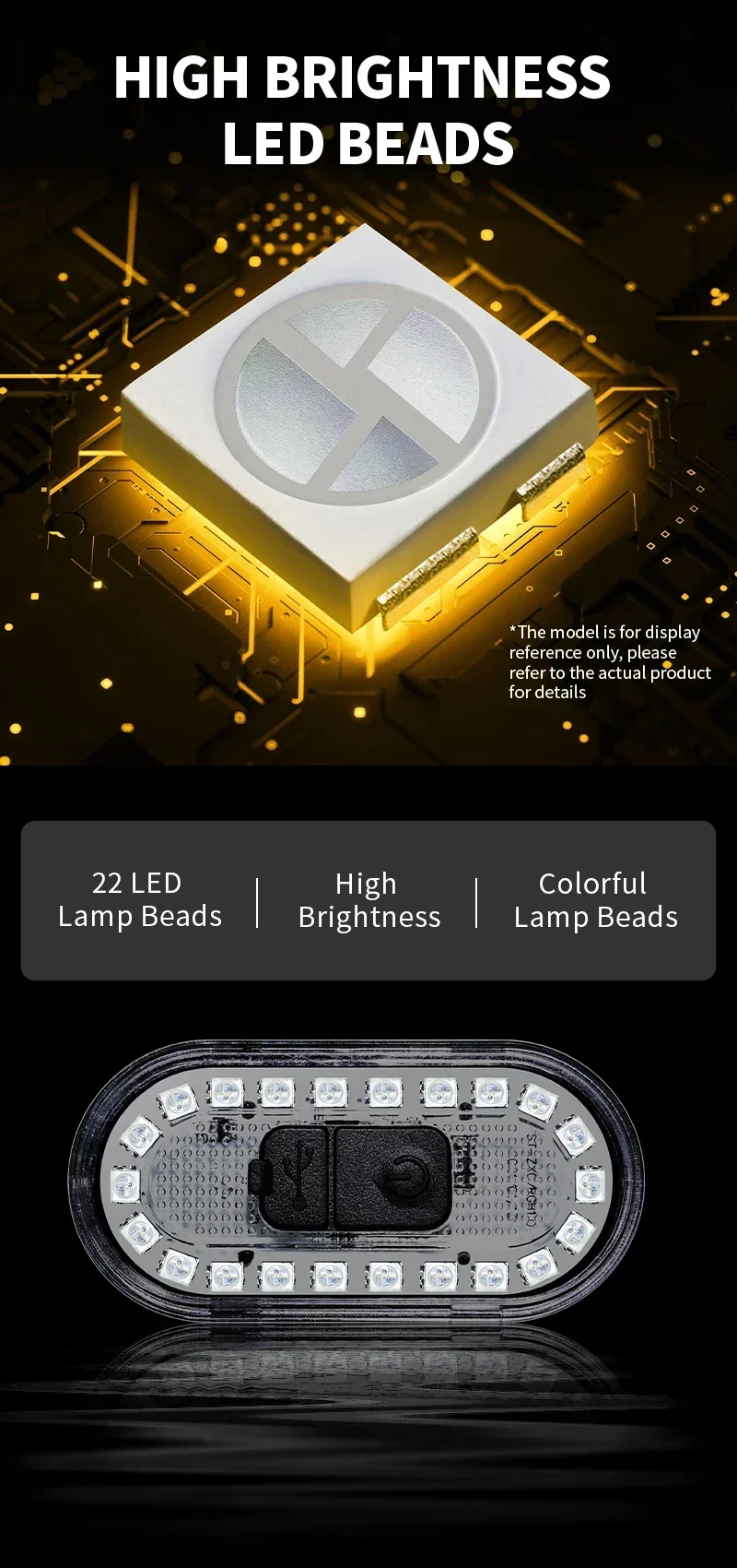Bike Rear Tail Light 560 MAh Bicycle Lights Memory Mode Rainbow LED Warning Rech