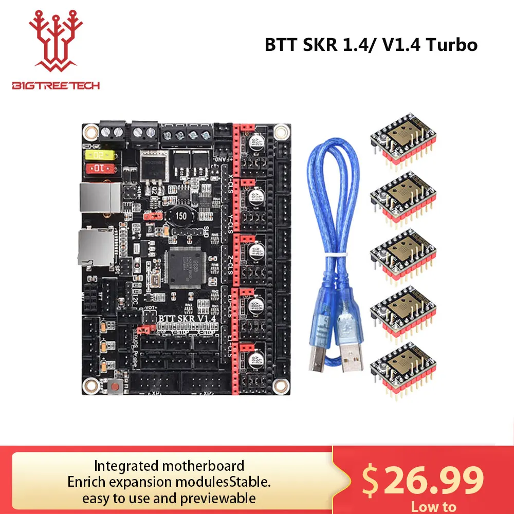 Bigtreetech-skr V1.4 Placa-mãe Peças de Impressora 3d Turbo Btt Mks Gen Tmc2209 Tmc2208 Ender v2 Atualização para Voron 2.4 Diy