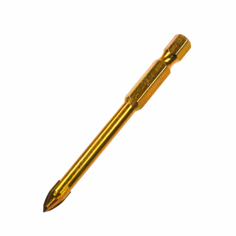 

5pcs Drill Bits 6mm Glass Drill Titanium Marble Hex Shank New Hot sale