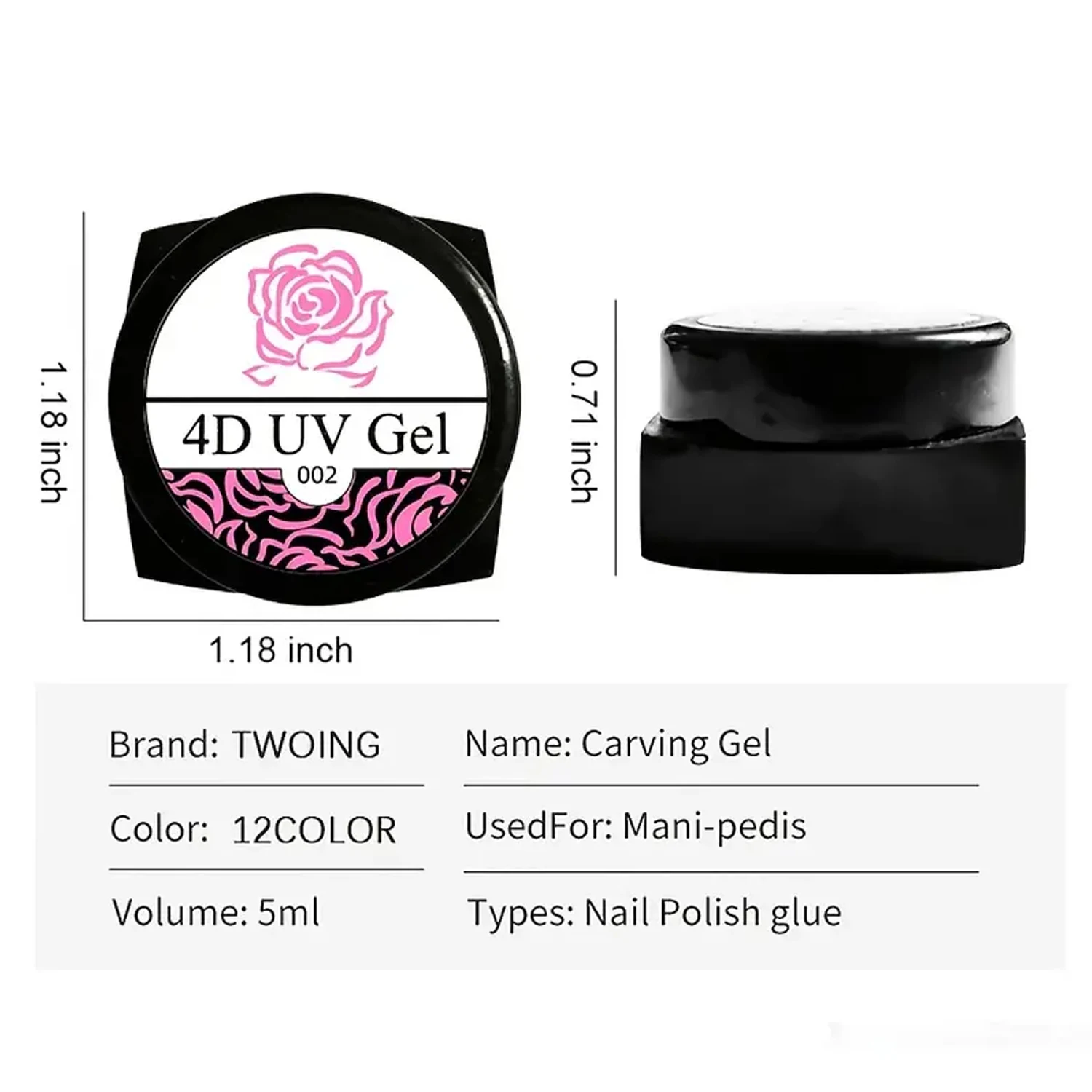 Nail Art Accessories Carving Gel Supplies 3D 4D Model Carved MudPlasticine UV Gel DIY Nails Painting Removable 3D Embossment Gel 4