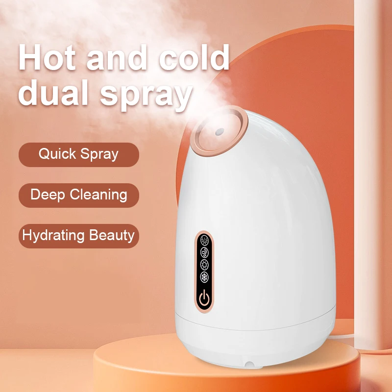 

Face Steamer Nano Mist Sprayer Skin Care Face Moisturizer Face Spa Nebulize Hot and Cold Dual Facial vaporizer For Home Office