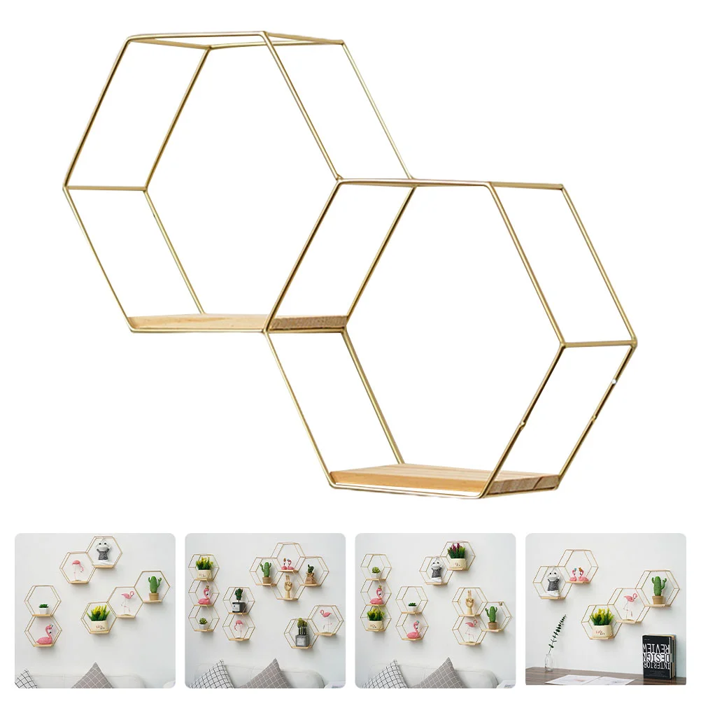 

Wall Shelf Install Rack Wrought Iron Rustic Plant Stand Metal Mounted Storage Holder Wooden Decoration Organizer Small Picture